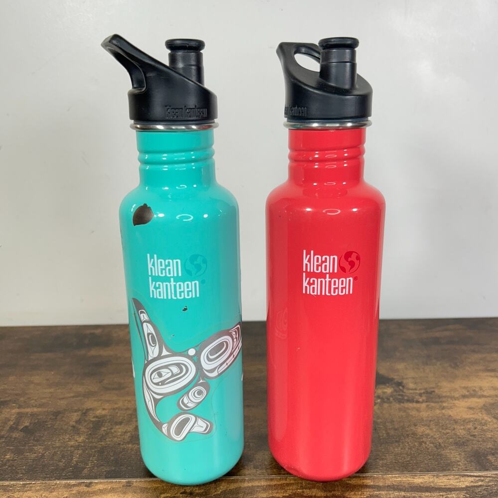 Klean Kanteen 27oz Stainless Sport Bottle Set of 2